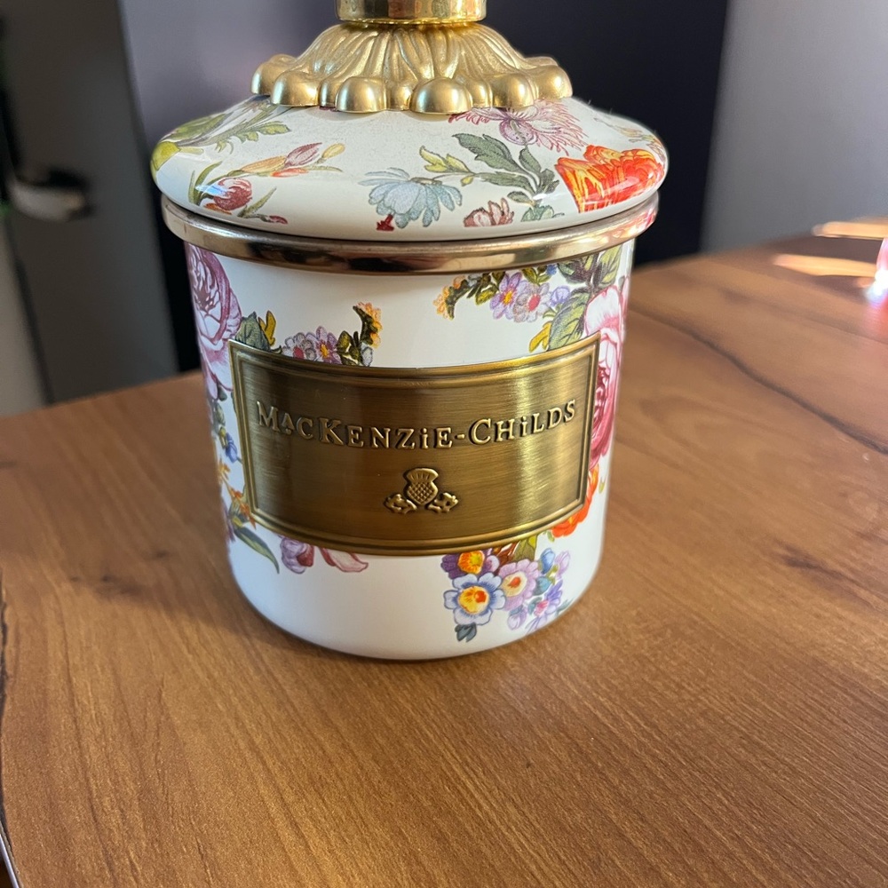 Mackenzie-Childs Mini Floral Ceramic Jar